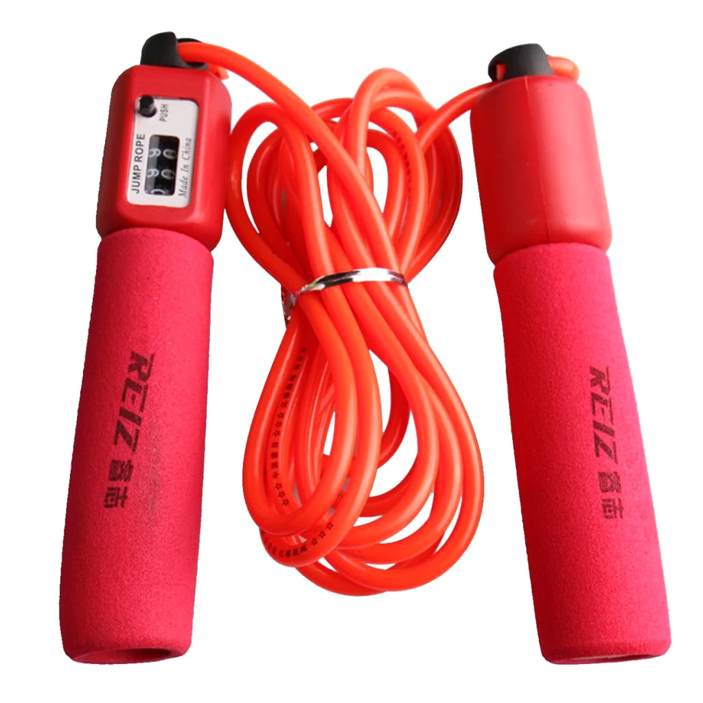Adjustable Jump Rope Crossfit with Automatic Counter Sports Workout Fitness Skipping Cord for Men Women Counting Jump Skip Rope