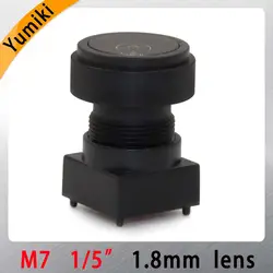 Yumiki M7 Мини cctv объектив 1/5 "дюймов для PAS6376 датчик 1,8 мм F2.6 широкий угол 126 градусов