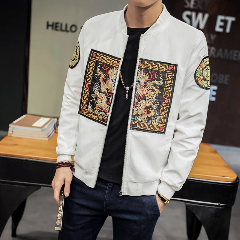 春秋ボンバージャケット男性21新ファッション中国ロングパオジャケット男性スリムフィットカジュアルメンズコートウインドブレーカー5xl M販売 Bomber Jacket Men Jacket Men Slim Fitjacket Men Slim Aliexpress