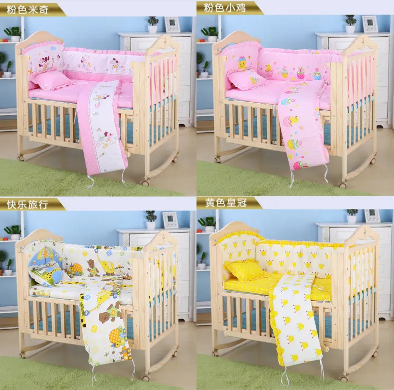 Berço de Madeira de Pinho Berço de Balanço Berço com Mosquiteiro Pinho com 4 Dobrável com 4 Rodas Bloqueáveis Nenhuma Pintura Bebê Portátil Infantil 17 pinho com 4 rodas lockable, nenhum berço