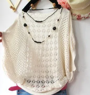 2021 Autumn Cut Loose Neckline Seam Shirt Bat Sweater Air Conditioning Shipping | Женская одежда