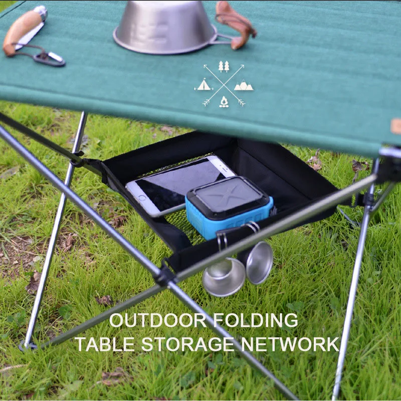 

Outdoor Folding Table Storage Hanging Basket Camping Bag Finishing Net Wild Rack Picnic Camping Storage Mesh Bag