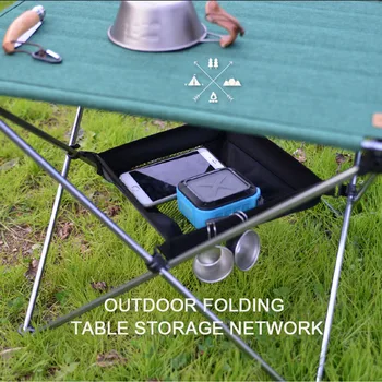 

Outdoor Folding Table Storage Hanging Basket Camping Bag Finishing Net Wild Rack Picnic Camping Storage Mesh Bag