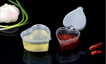 

100 pcs tableware Disposable plastic cup pp bottle Takeaway Sauce Cup Container Food Box With lid Pot Jar Container Kitchen Tool