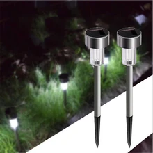 IP65 нержавеющая сталь материал лампа для газона на солнечной энергии Мощность садовое освещение Открытый Газон Путь ночное освещение лампа двора пейзаж