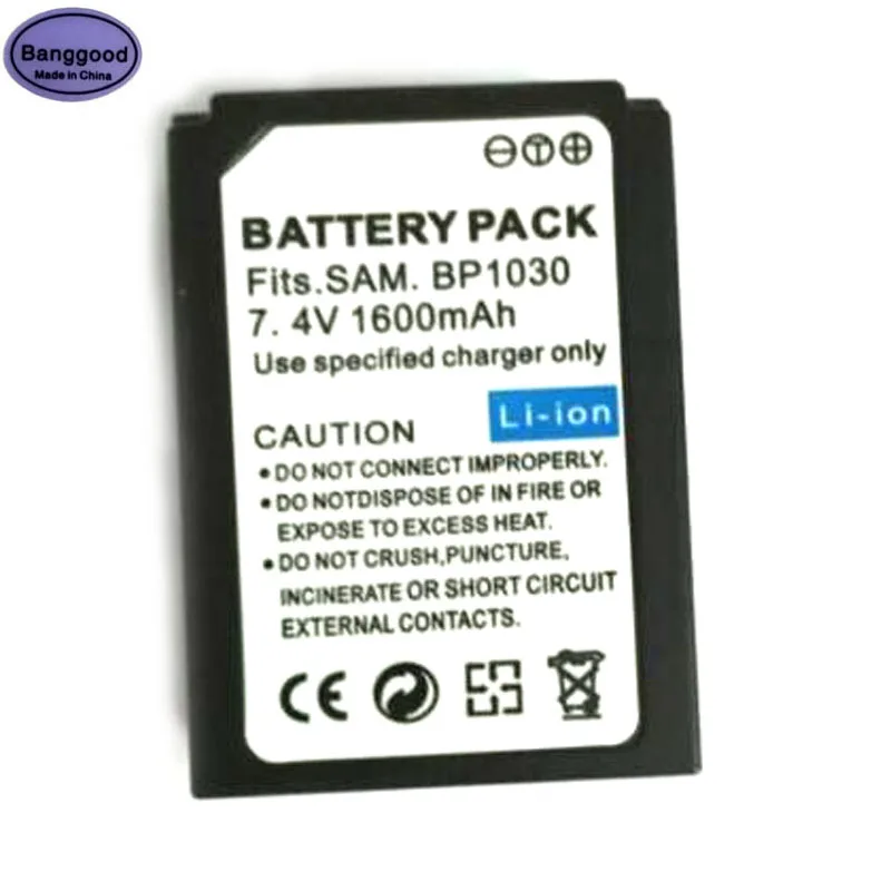 7 4 V 1600 мА/ч BP-1030 BP1030 батареи для камеры Samsung BP1130 BP-1130 NX200 NX210 NX300 NX500 NX1000 NX1100 NX2000 NX-300M |