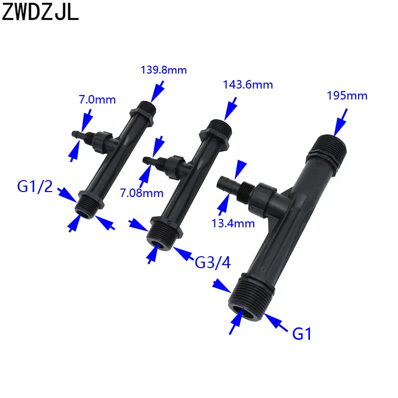 Irrigation Venturi Fertilizer Injector Male 3/4 1/2 1" 1.5" Automatic Fertilizer Kit Irrigation Venturi Mixer Injectors 1pcs