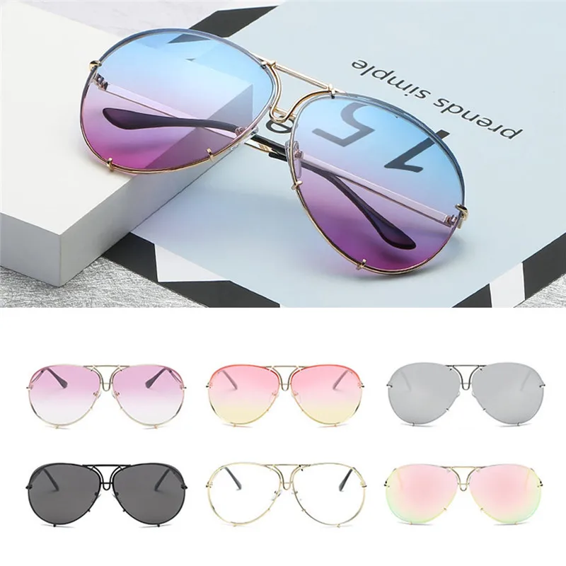 Vintage Sunglasses Oversized Unique Wrapping Paper Womens Metallic Gold Legs Women UV400 Gradient