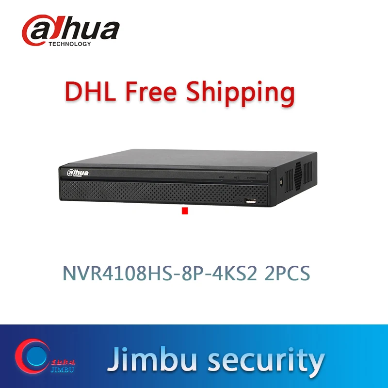 Dahua 8POE 2 uds 4k NVR recorder NVR4108HS-8P-4KS2 H.265 hasta 8MP de resolución y 1 puerto SATA II