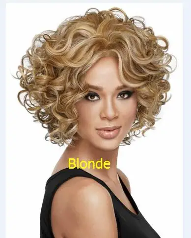 blonde short curly wigs
