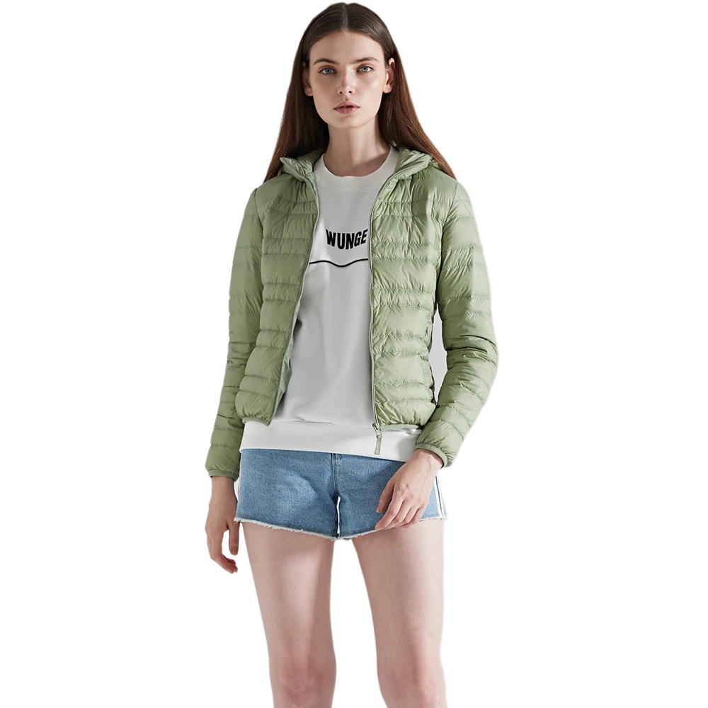 Beste 2018 Winter Vrouwen 90% Witte Eendendons Jas vrouwen Hooded Ultra Licht Puffy Down Jassen Warm Winter Licht Gewicht jas