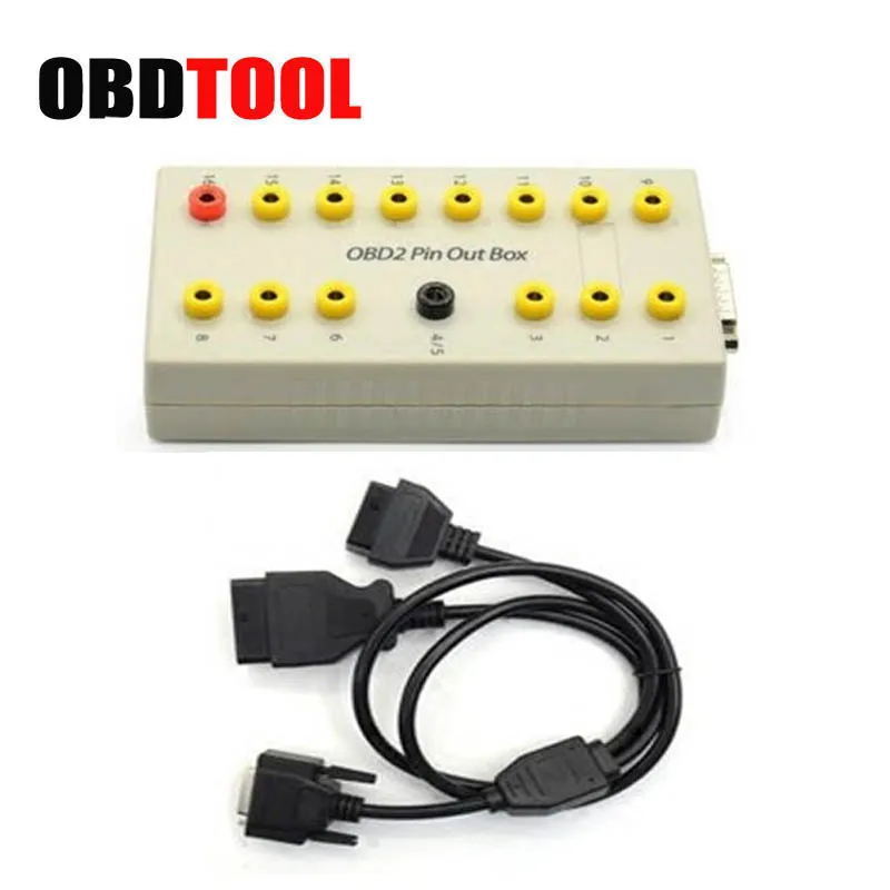 

Professional OBD2 Breakout Box Car OBD OBDII Protocol Detector Break Pin Out Box OBD2 Diagnostic Connector Detector Free Ship
