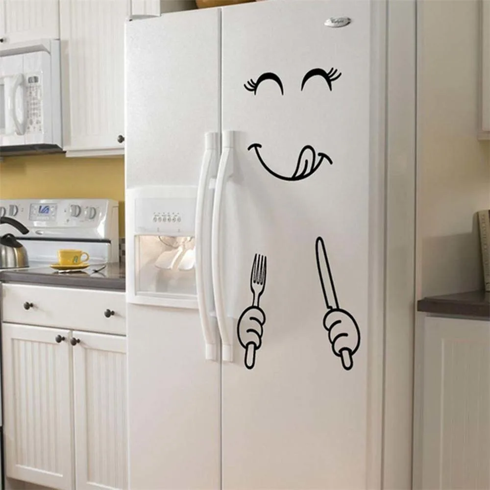 4 Smile Faces Glitter Homemade Strong Fridge Refrigerator Magnets Decor