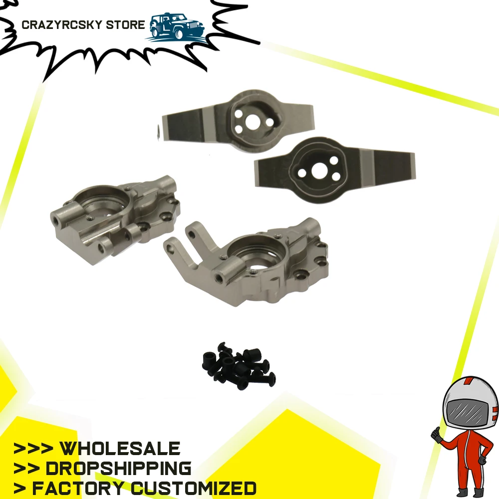RCAWD Alloy C Hub Carrier And Steering Hub Carrier For trx4 Rc Car 1/10 Traxxas trx4 trx 4 blazer Crawler 8232 8252 photo