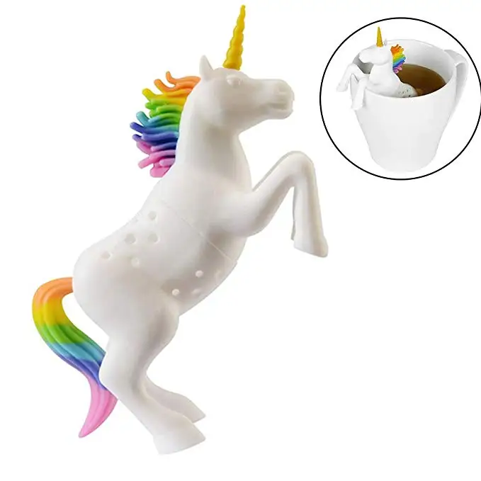 

1PC Creative Food-Grade Unicorn Shape Silicone Tea Infuser Strainers Filter Loose Tea Bag Leaf Herbal Spice Filter