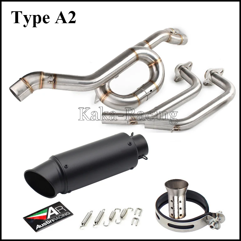 MT03 Motorcycle Exhaust Muffler Full System Slip on pipe AR Austin Racing Carbon fiber Escape For Yamaha R3 R25