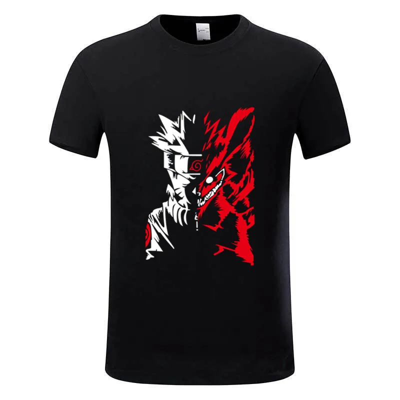 New Fashion Naruto akatsuki Logo Pattern T Shirt Itachi Uchiha Anime T ...