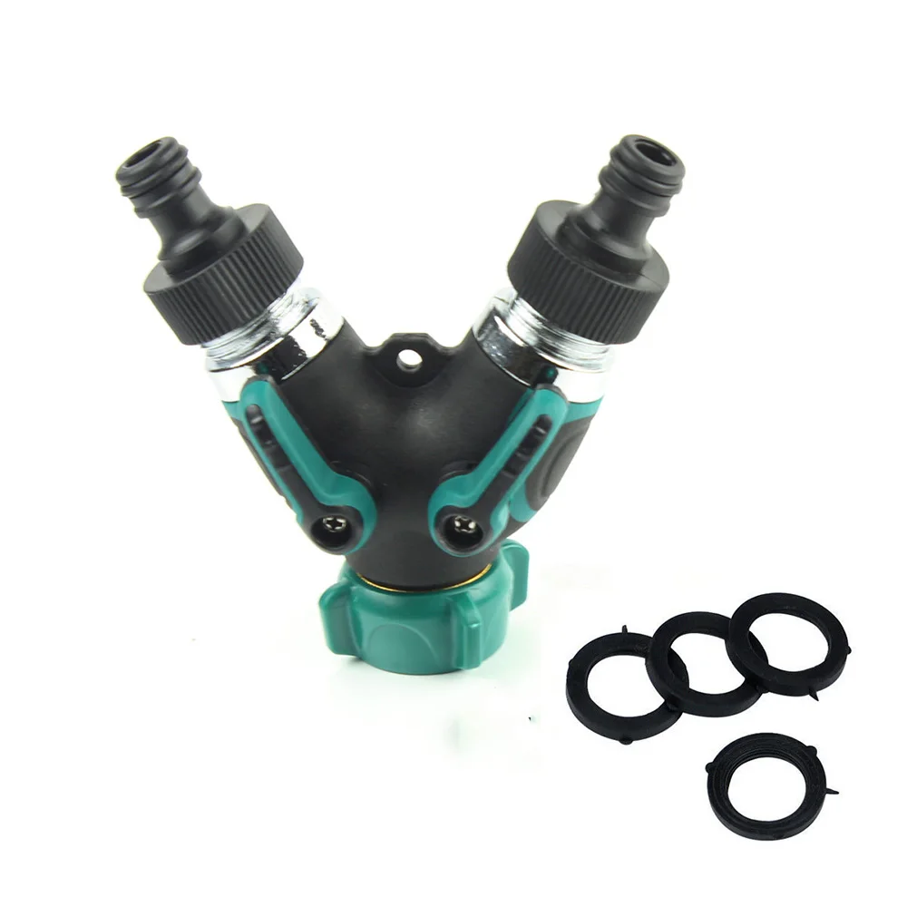 

New Irrigation 2 way tap garden tap Irrigation valve Hose Pipe Splitter 2 Way Quick connector adapter