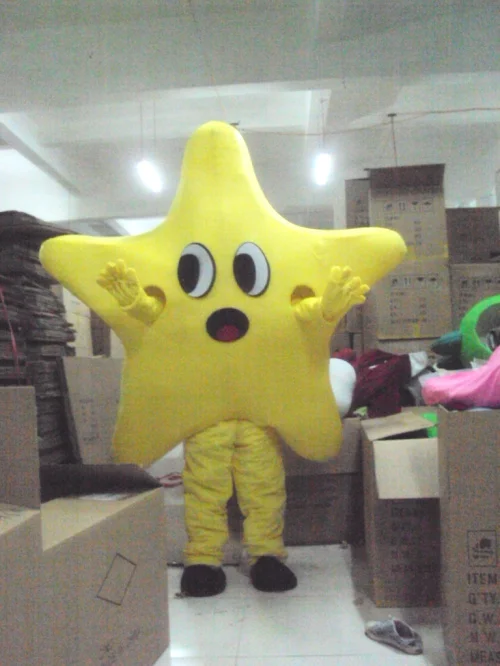 

Yellow Star Cartoon Mascot Costume For Adults Christmas Halloween Outfit Fancy Dress Suit Free Shipping Drop Shipping 2019New