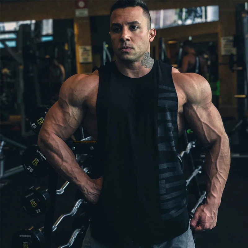 SummerLoose sleeveless vest bodybuilding Gyms tank top men Fitness Sleeveless Shirt Cotton men undershirt fashion vest