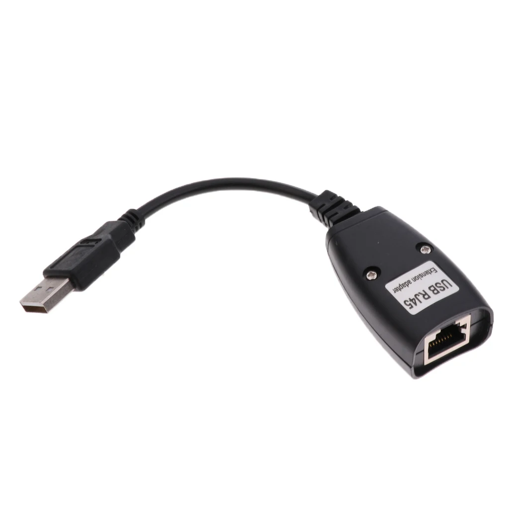 2Pair USB2.0 to RJ45 Lan Extension Cable Network Extender Adapter Amplifier 