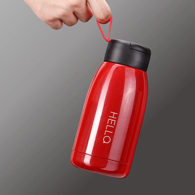 Термокружка Ecofriendly термос из нержавеющей стали бутылка прямая чашка термобутылка портативная кофейная кружка бутылка для воды - Цвет: Красный
