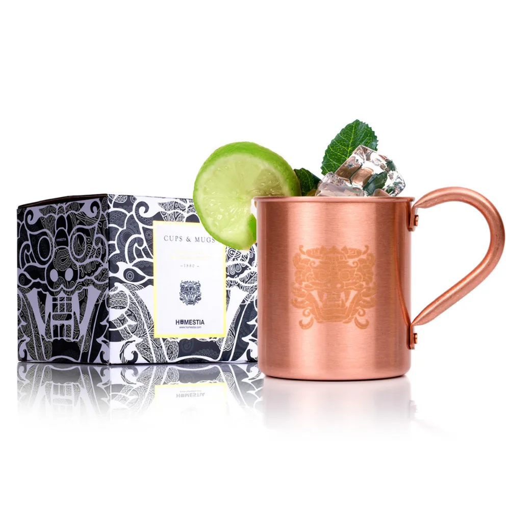 Moscow Mule Mugs Homestia Brand 16oz Copper Mug Copper Beer Cup Pure Copper Mug Coffee Mug