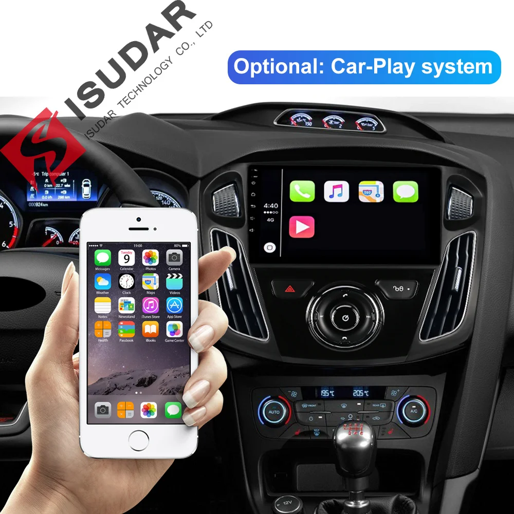 Discount Isudar RAM 64GB Android 9 Auto Radio 1 Din For Ford/Focus 3 Car Multimedia Stereo Player GPS Octa Core RAM 4G DSP USB DVR Camera 4
