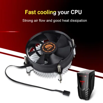 

Aluminum CPU Cooling Fan Heat Sink Silent Cooler for Intel Fast cooling Built-in hydro bearing