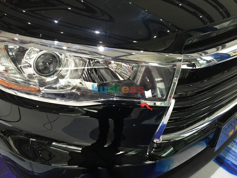 Для Toyota Highlander ABS хромированный передний головной светильник, головной светильник, защитная крышка, автомобильные аксессуары, 2 шт
