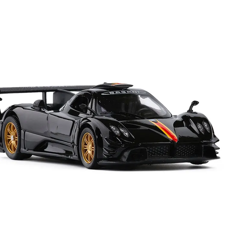 Black HOMMAT моделирования 1:32 Масштаб Pagani Zonda R Спортивные спортивный автомобиль сплава литья под давлением игрушка модель автомобиля литого металла коллекция подарок - Цвет: Black