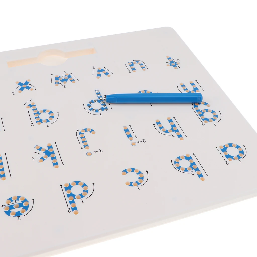 Magnetic Writing Board Magnet Pad w/ Pen A to Z Lowercase Alphabet Letter Kindergarten Early Learning Education Toy