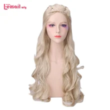 L-email парик Игра Престолов Дейенерис Таргариен Косплей парики 80 см длинный волнистый парик для косплея термостойкие синтетические волосы Perucas