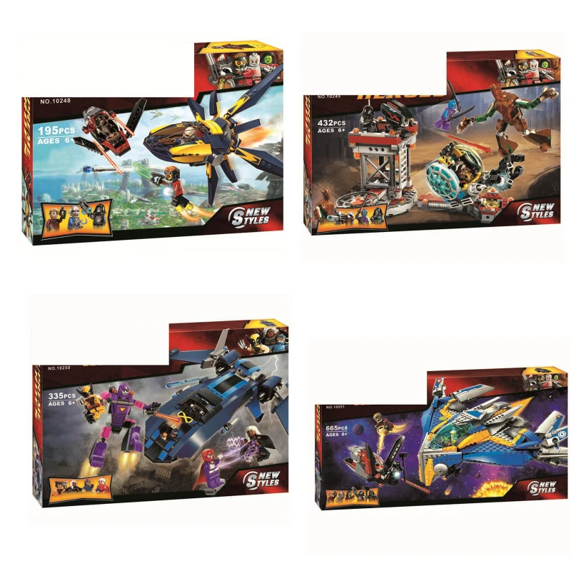 

Super Heroes Guardians of the Galaxy Milano Spaceship Rescue 10251 Assemble Building Blocks Gamora Compatible With Legoings