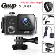 Gitup Git3 G3 Duo двойной Камера Pro упаковка 2 K HD, Wi-Fi, Водонепроницаемый Action Cam 2," ЖК-дисплей Сенсорный экран 90 градусов с пультом дистанционного управления gps Mic