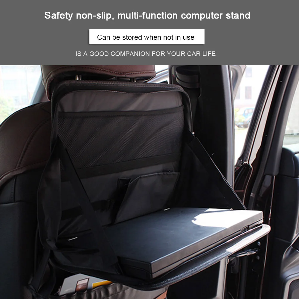 

Car Multifunction Foldable Computer Bag Rear Seat Folding Table Stand DVD Laptop Holder Tray Travel Back Portable Laptop