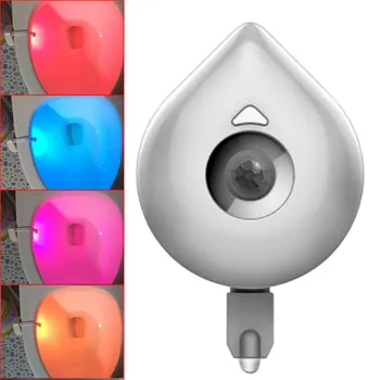 

1Pc Colorful Toilet Night Light PIR Body Motion Sensor LED Toilet Seat Lamp Motion Activated Toilet Bowl Smart Lights