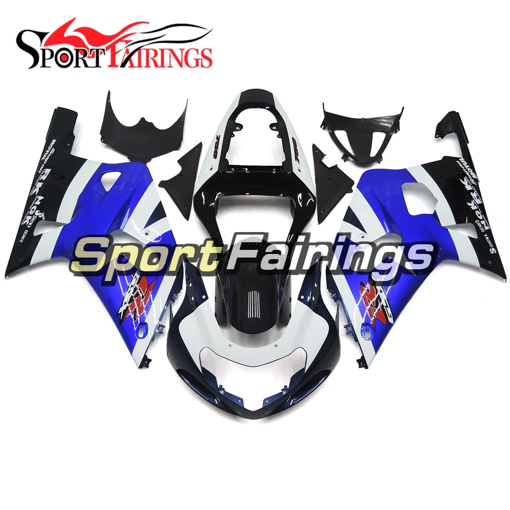 Полный инъекции Обтекатели для Suzuki GSXR600 750 00 01 02 03 2000-2003 K1 Пластик мотоциклов обтекателя Kit ABS цвет: черный, синий панелей