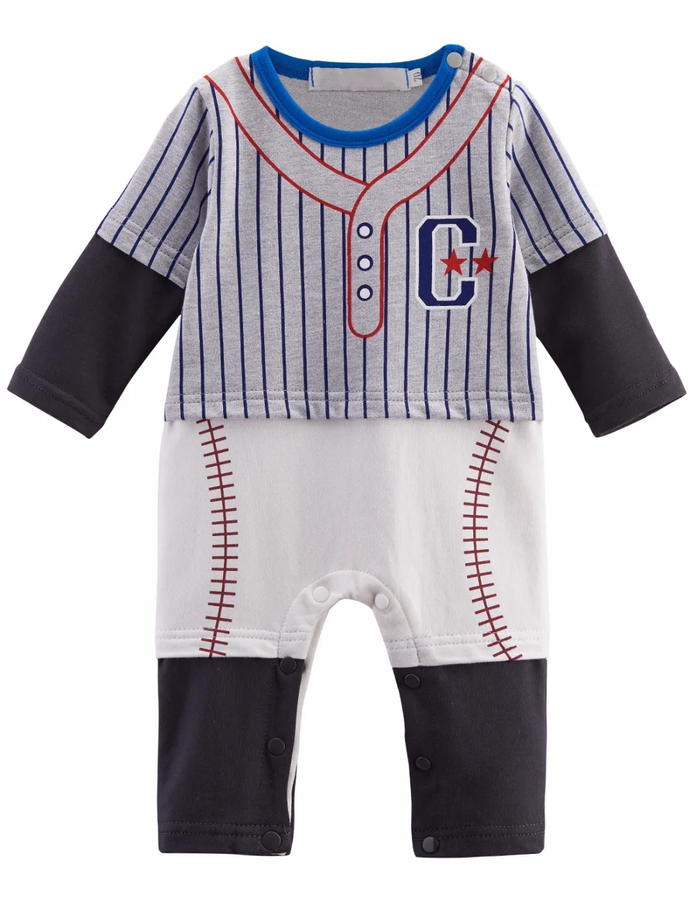 Baby Boy Baseball Funny Romper Infant Winter Clothes 0 24Min Rompers