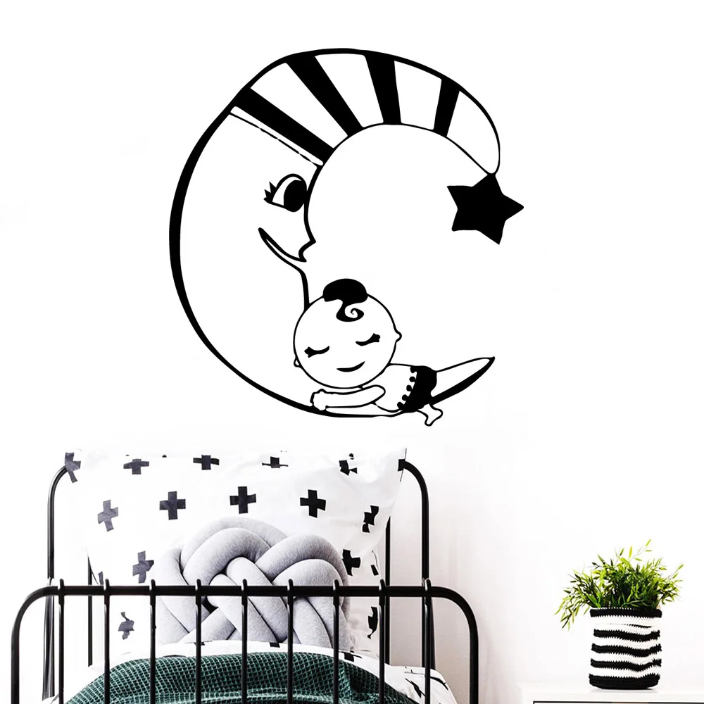 

Funny Sleeping Baby Wall Stickers Home Decoration for Kids Room Decoration Wall Decal Stickers Murals Wallpaper