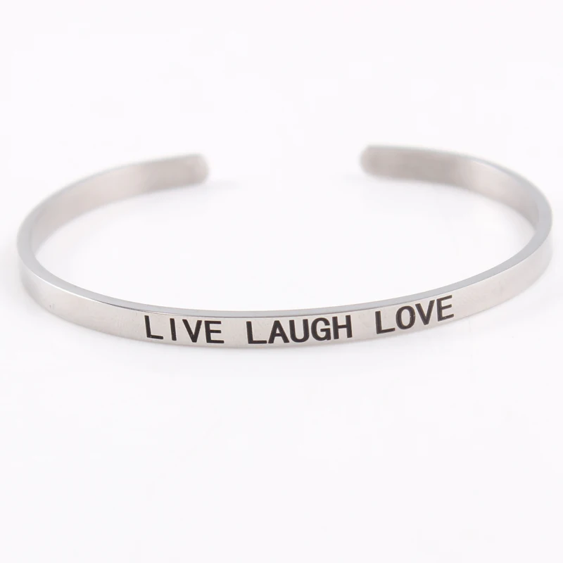 Мужской браслет с мантрой из нержавеющей стали 4 мм гравировкой|wholesale bangle|bangles for