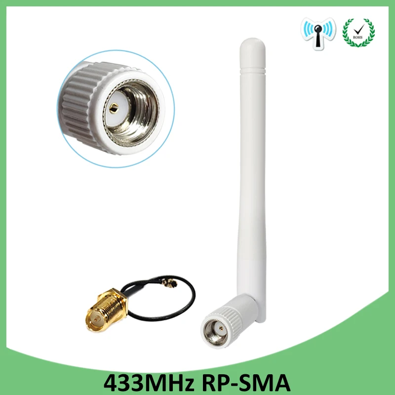 433Mhz Antenna 3dbi GSM 433 mhz RP SMA Connector Rubber 433m Lorawan ...