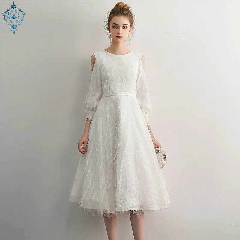 

Ameision White Simple Formal Dress Women Elegant Long Evening Dresses Party Homecoming Evening Dress 2019 New Vestido De Noche