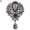 Women Brooch Wedding Bridal Bouquet Clear charming Crystal Rhinestone Teardrop Dangle Brooch Pin Hot  New ► Photo 1/6