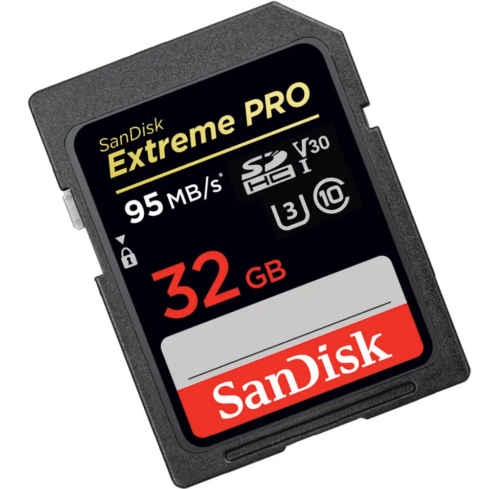 SanDisk 32GB Extreme PRO SD card 64GB Memory Card 128GB Sdcard 256GB class 10 UHS-I High Speed 95MB/s V30 DSLR sd 32