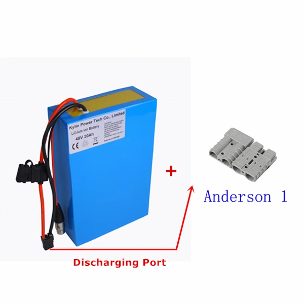 48 В 20AH литий-ионный Электрический скутер велосипед батарея для Li-ion Ebike 750 Вт 1000 Вт велосипедный мотор& 30A BMS 54,6 в 2A зарядное устройство - Цвет: Anderson 1