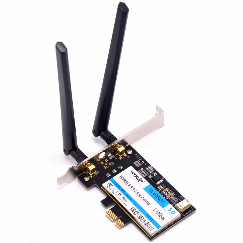 Беспроводной WTXUP AC 9260 двухдиапазонный 802.11ac 1730 Мбит/с настольный PCI e WiFi адаптер +