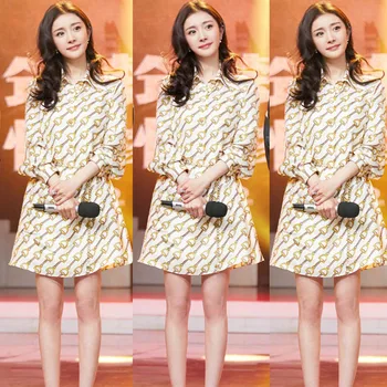 

Mini Dress High Quality Summer New Women'S Fashion Party Sexy Boho Beach Vintage Elegant Chic Print Chiffon Long Sleeve Dresses