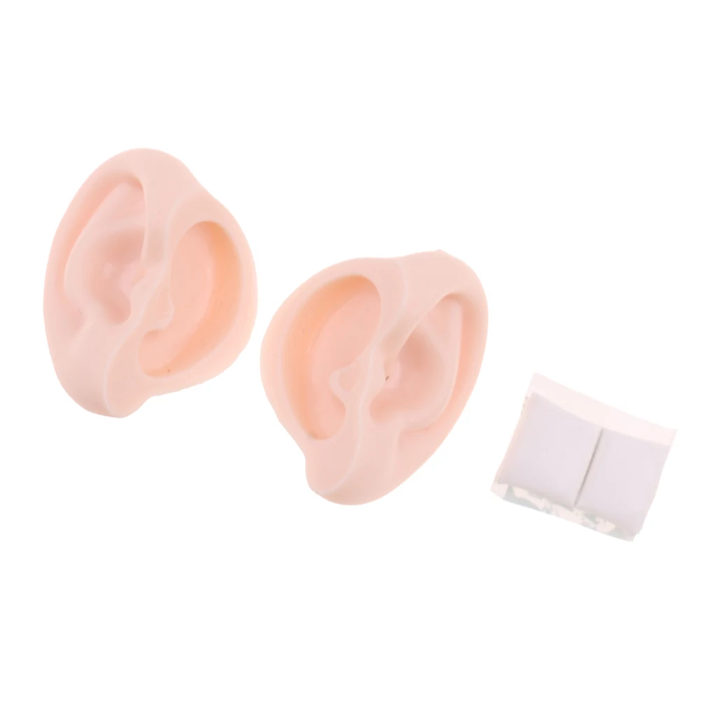 2 Pieces 1:6 Resin Doll Ears Paste Come With the Reusable Paste Set for Blythe 12inch Doll  Accessories