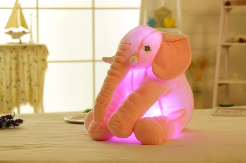 55 см Kawaii животный светодиодный светильник слон игрушка для дивана кровать